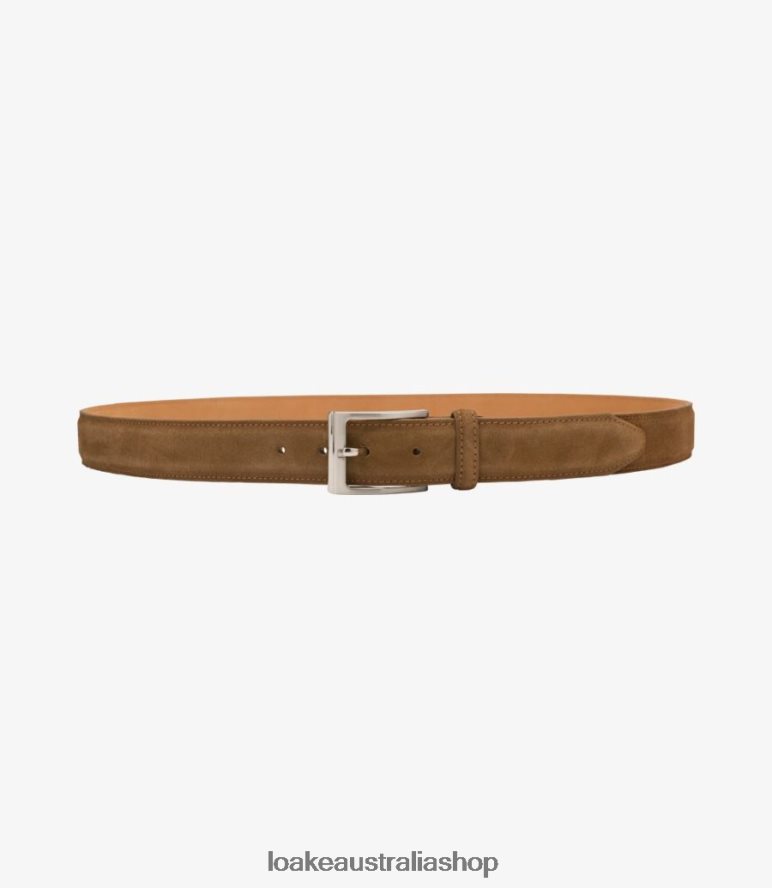 AU Loake William Belt Accessories Tan Suede 00L200217