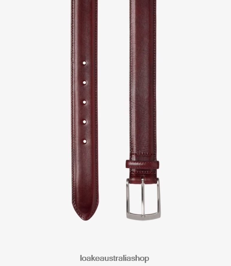 AU Loake Henry Belt Accessories Burgundy 00L200210