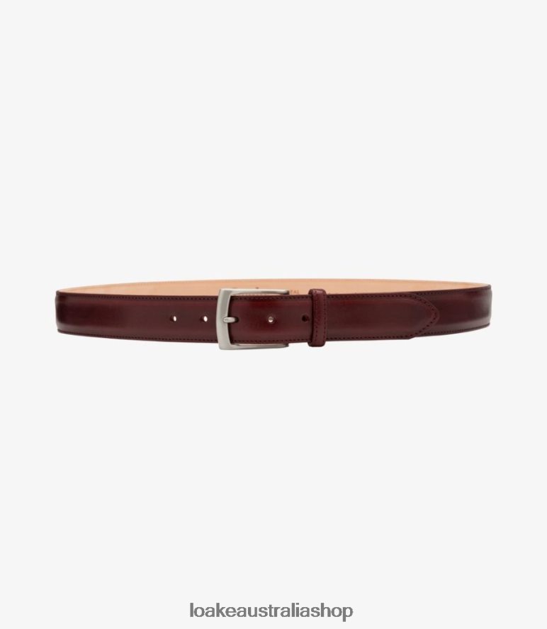 AU Loake Henry Belt Accessories Burgundy 00L200210