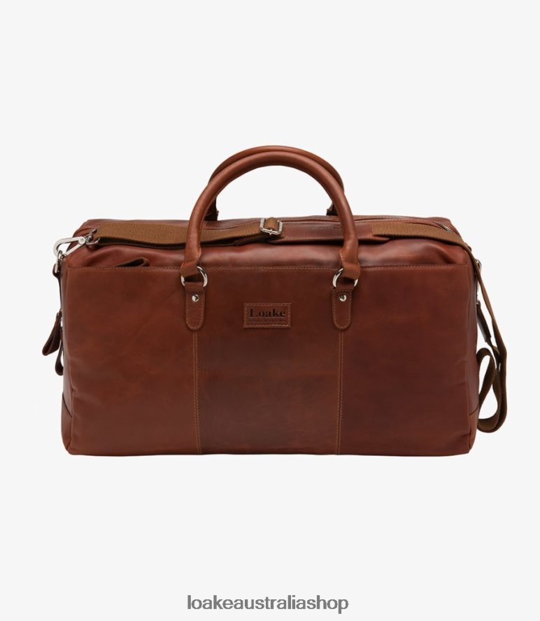 AU Loake Norfolk Weekend Bag Leather Cedar 00L200222