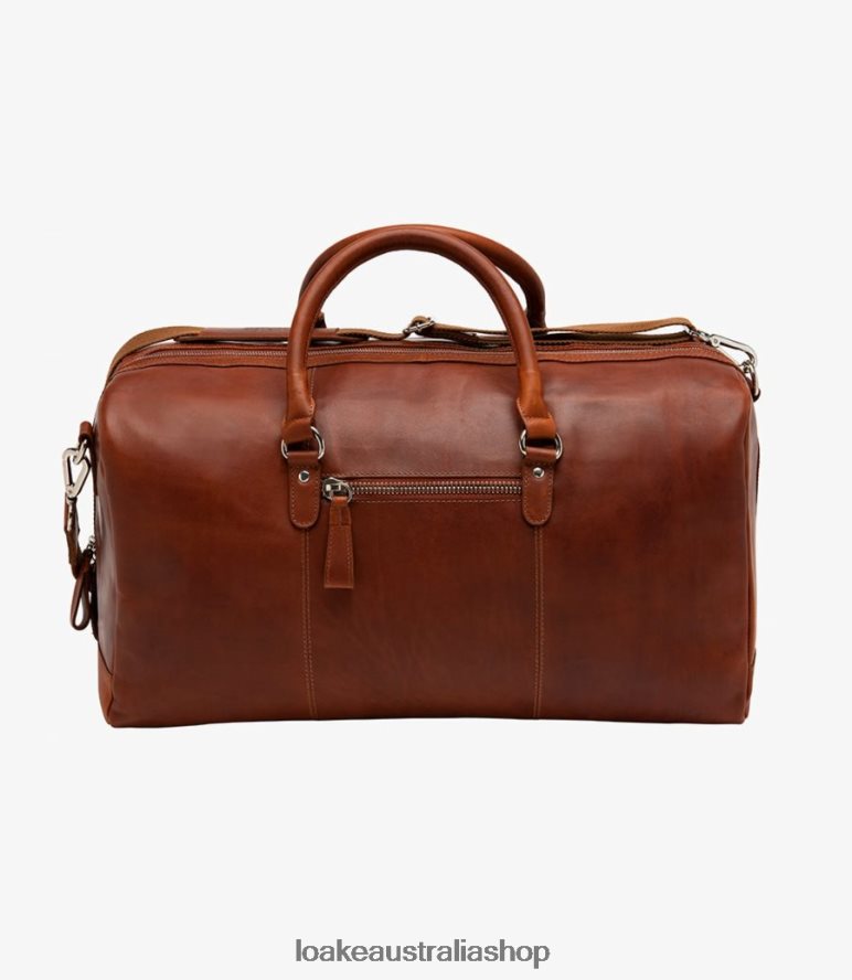 AU Loake Norfolk Weekend Bag Leather Cedar 00L200222