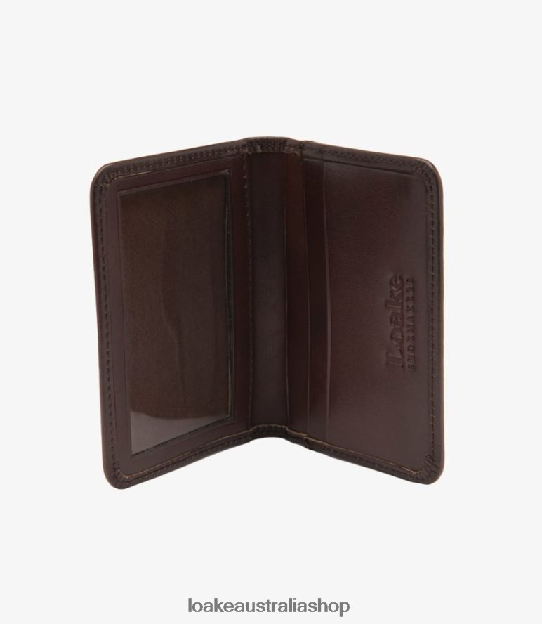 AU Loake Fenchurch Card Holder Leather Dark Brown 00L200237