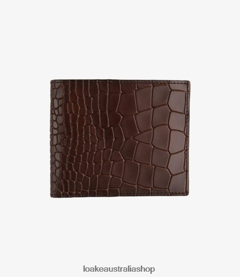 AU Loake Lombard Wallet Leather Dark Brown 00L200233