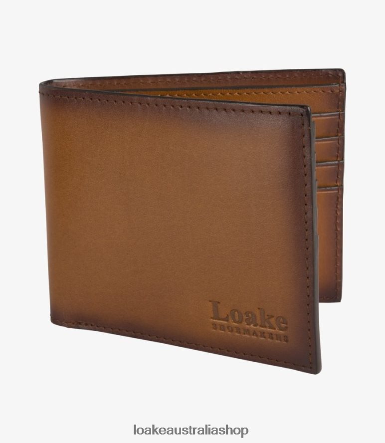 AU Loake Midland Wallet Leather Brown 00L200234