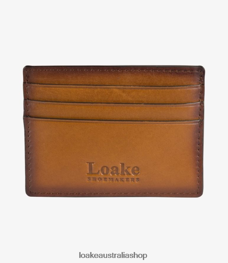 AU Loake Sterling Card Holder Leather Brown 00L200239