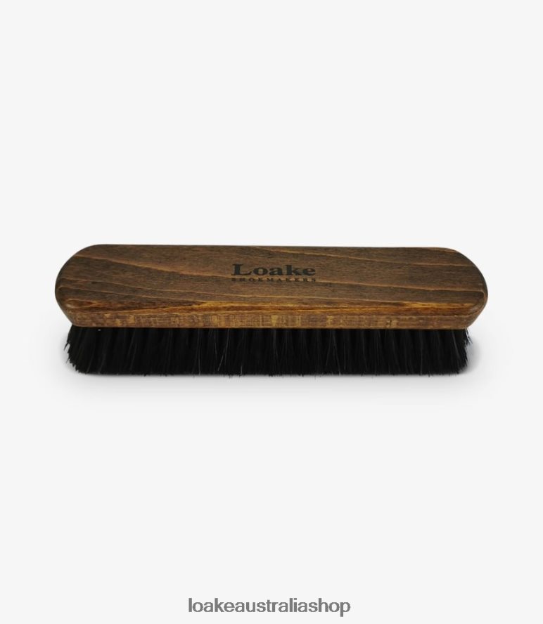 AU Loake Large Horsehair Brush Shoe Care Black 00L200280