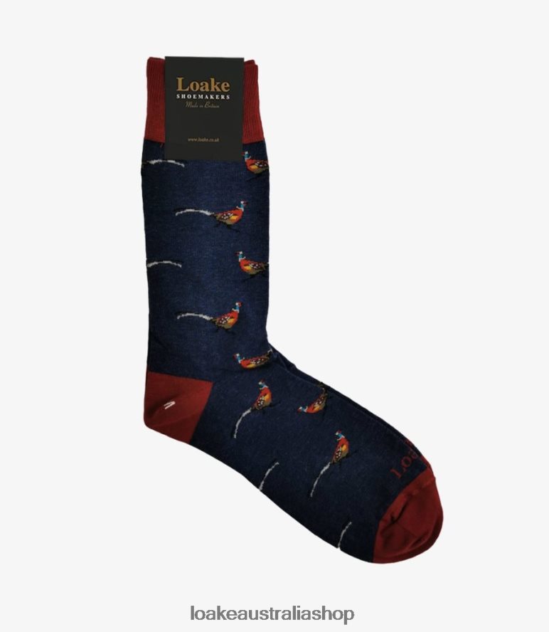 AU Loake Pheasant Socks Accessories Navy 00L200255