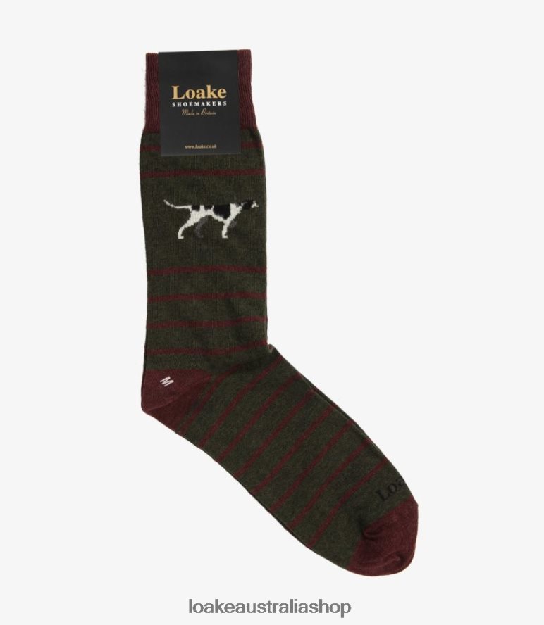 AU Loake Pointer Socks Accessories Green 00L200252