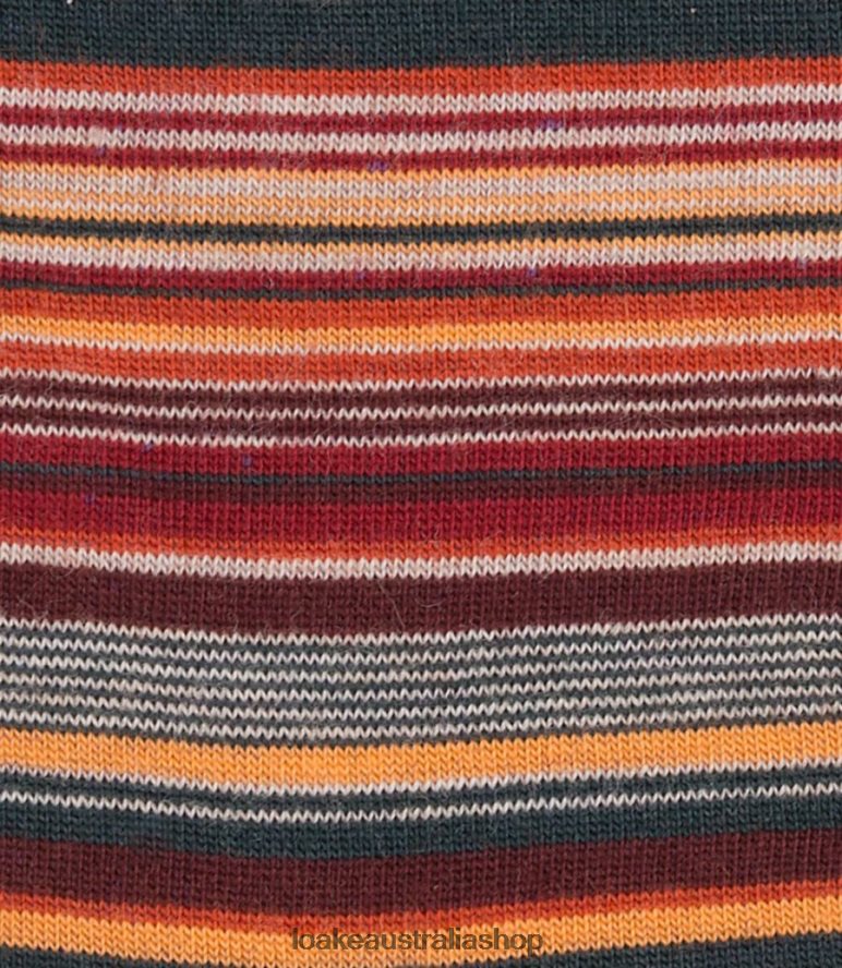 AU Loake Wine Narrow Stripe Socks Accessories Multi Colour 00L200262