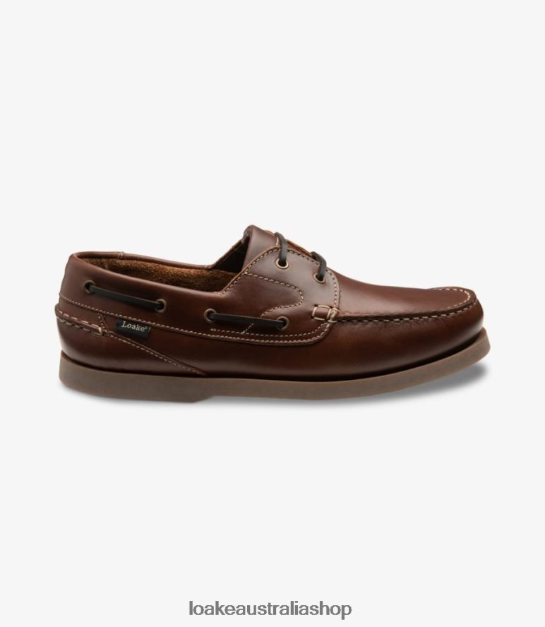 AU Loake Lymington Boat Shoes Dark Brown 00L20077