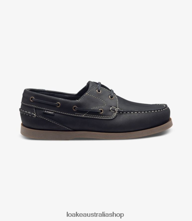 AU Loake Lymington Boat Shoes Navy Nubuck 00L20075