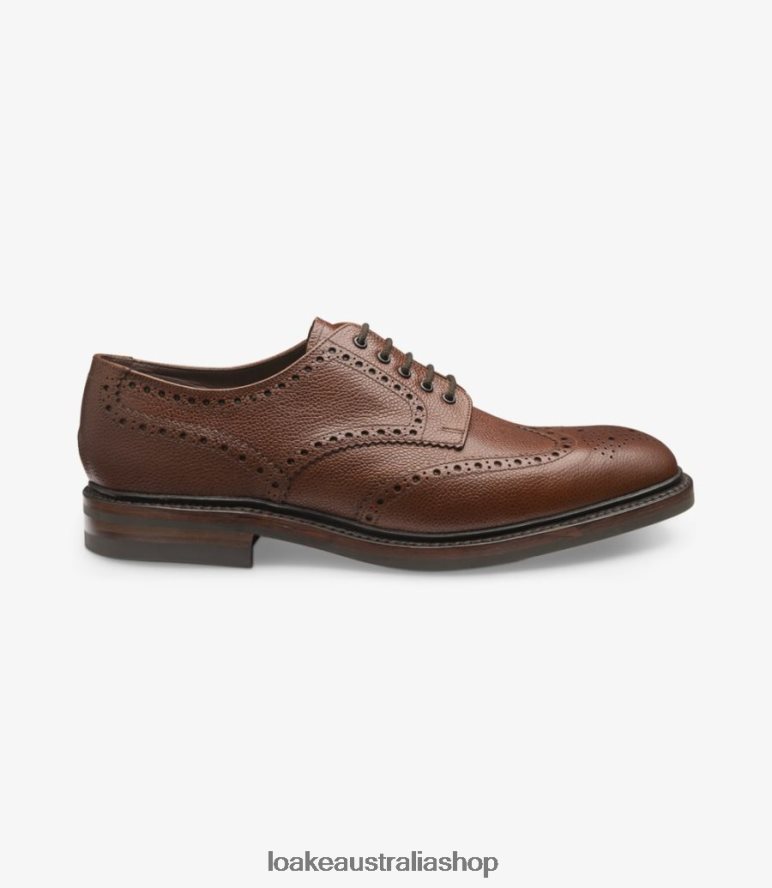 AU Loake Badminton Brogues Dark Brown 00L2007
