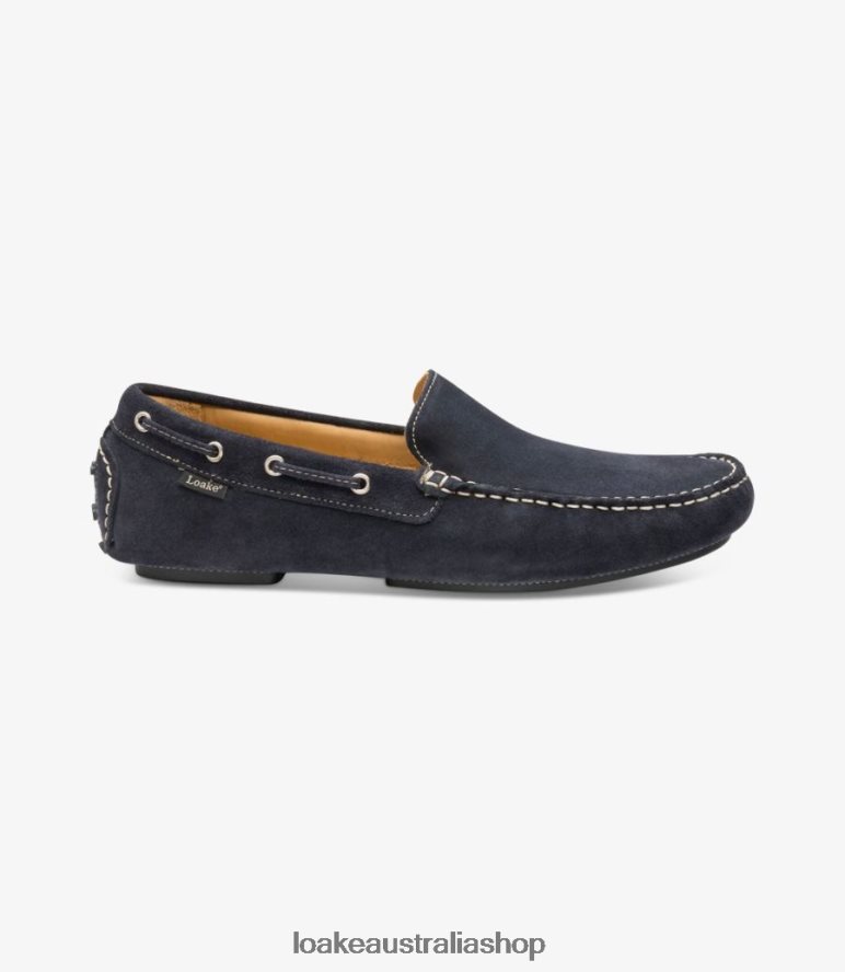 AU Loake Donington Loafers Navy Suede 00L20073