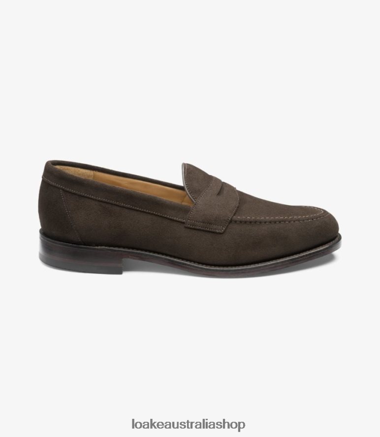 AU Loake Imperial Loafers Dark Brown Suede 00L20054