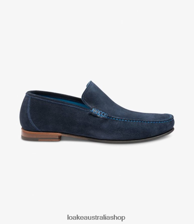 AU Loake Nicholson Loafers Navy Suede 00L20066