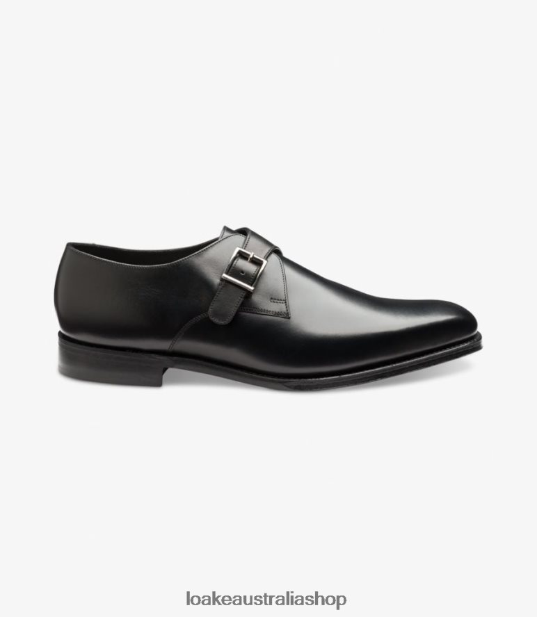 AU Loake Medway Monk Shoes Black 00L200198