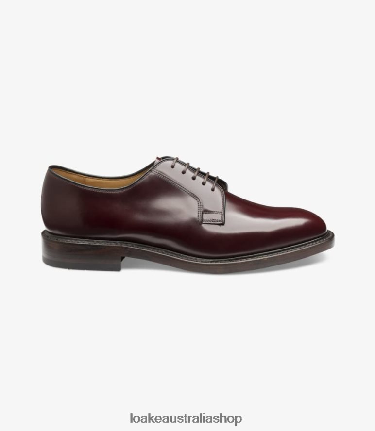 AU Loake 771 Plain Ties Burgundy 00L200151