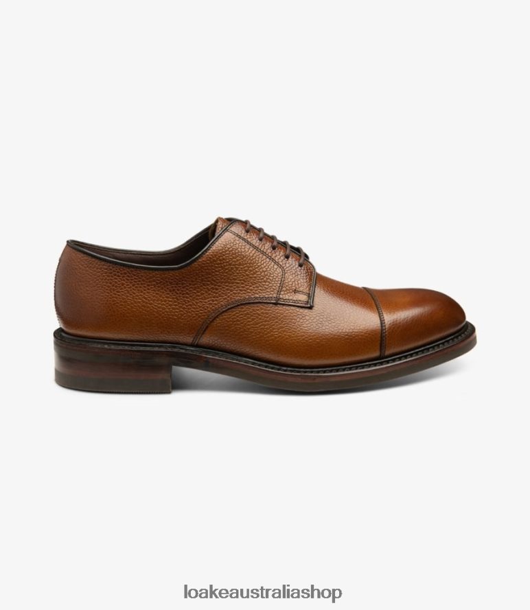 AU Loake Ampleforth Plain Ties Chestnut Brown Grain 00L200147