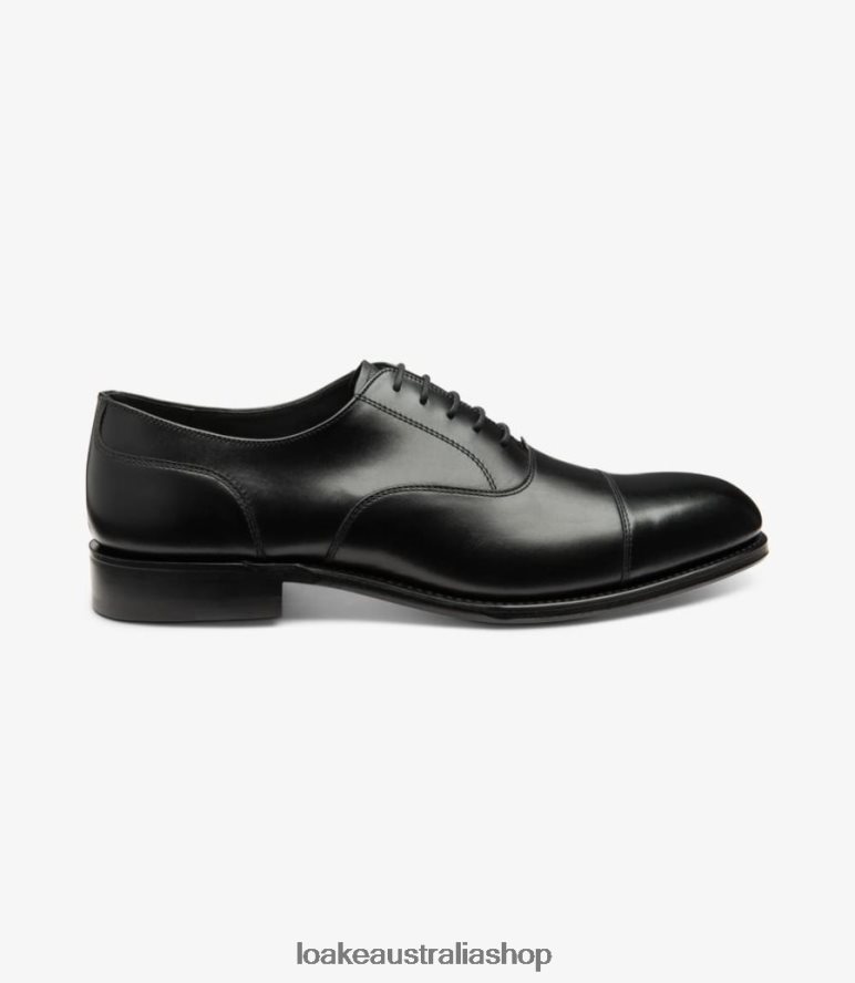 AU Loake Stonegate Plain Ties Carbon Black 00L200142