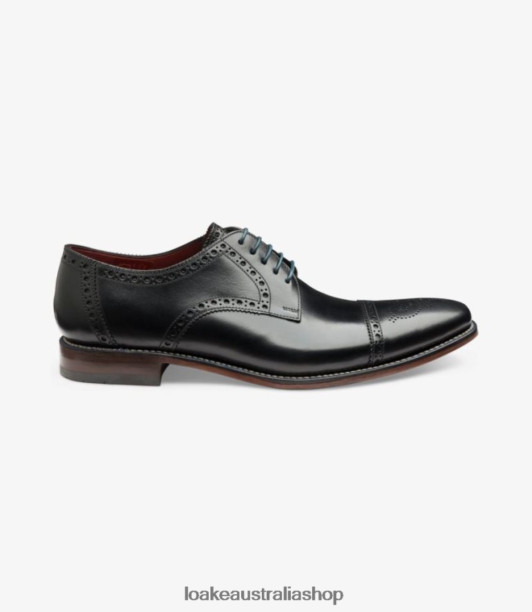 AU Loake Foley Semi Brogues Black 00L200178
