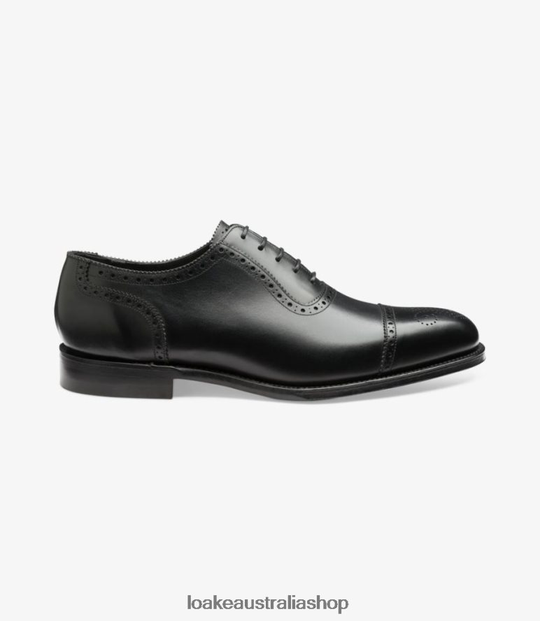 AU Loake Strand Semi Brogues Black 00L200170