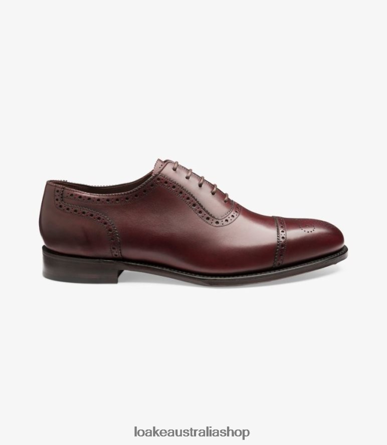 AU Loake Strand Semi Brogues Burgundy 00L200169