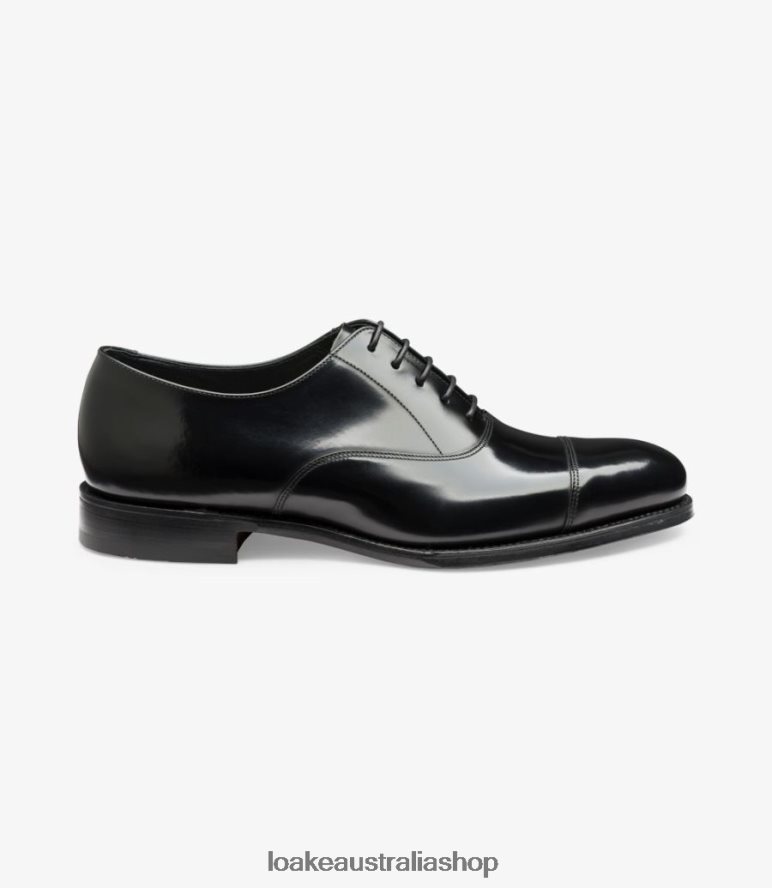 AU Loake Elgin Toe Caps Black 00L200187
