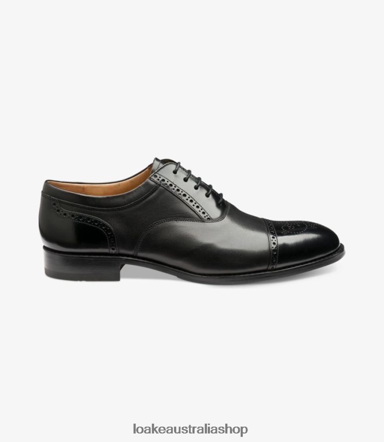 AU Loake Woodstock Toe Caps Black 00L200197