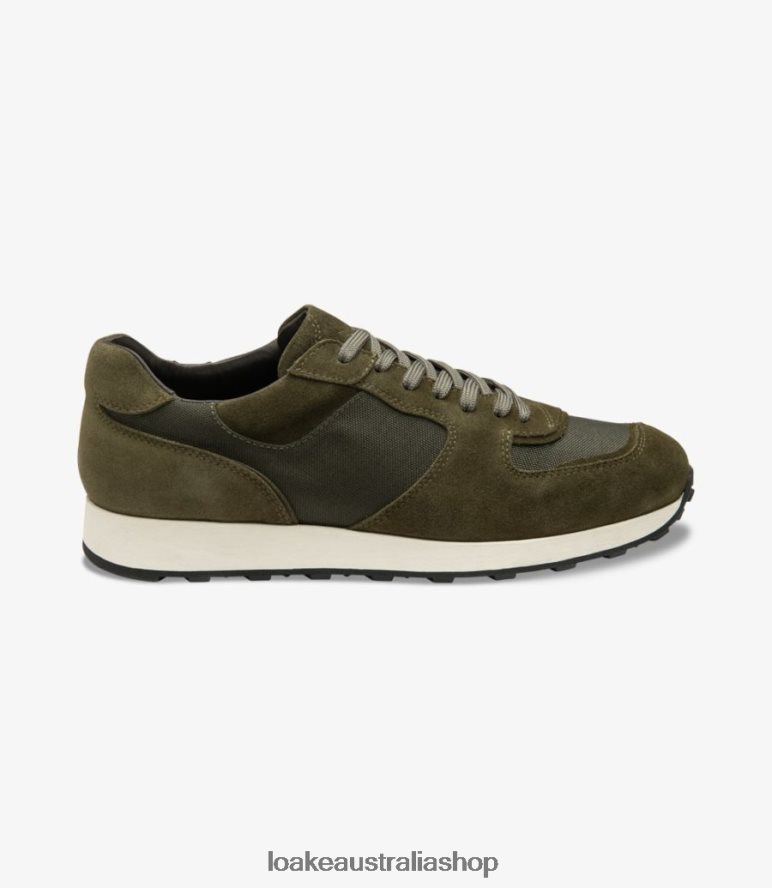 AU Loake Foster Trainers & Sneakers Green Suede 00L20036