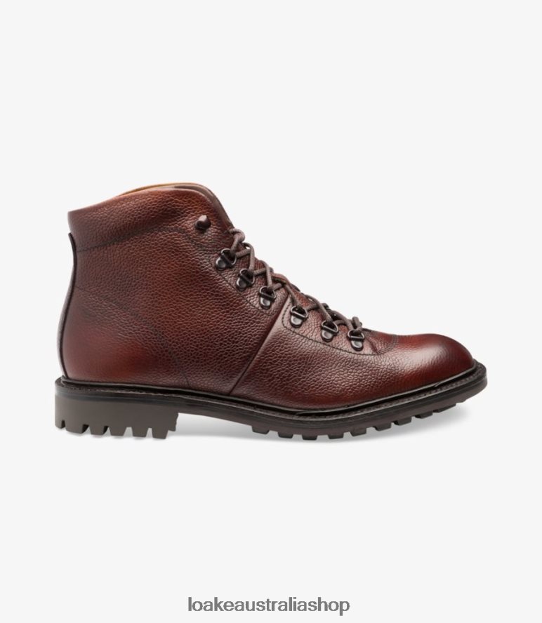 AU Loake Hiker Boots Oxblood Grain 00L200137