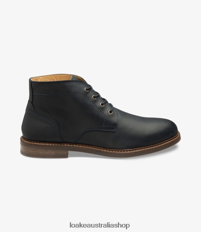 AU Loake Gilbert Boots Navy Nubuck 00L200120
