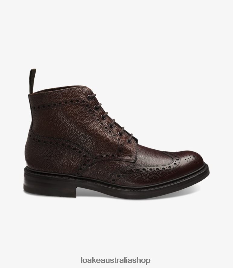 AU Loake Bedale Boots Oxblood Grain 00L200131